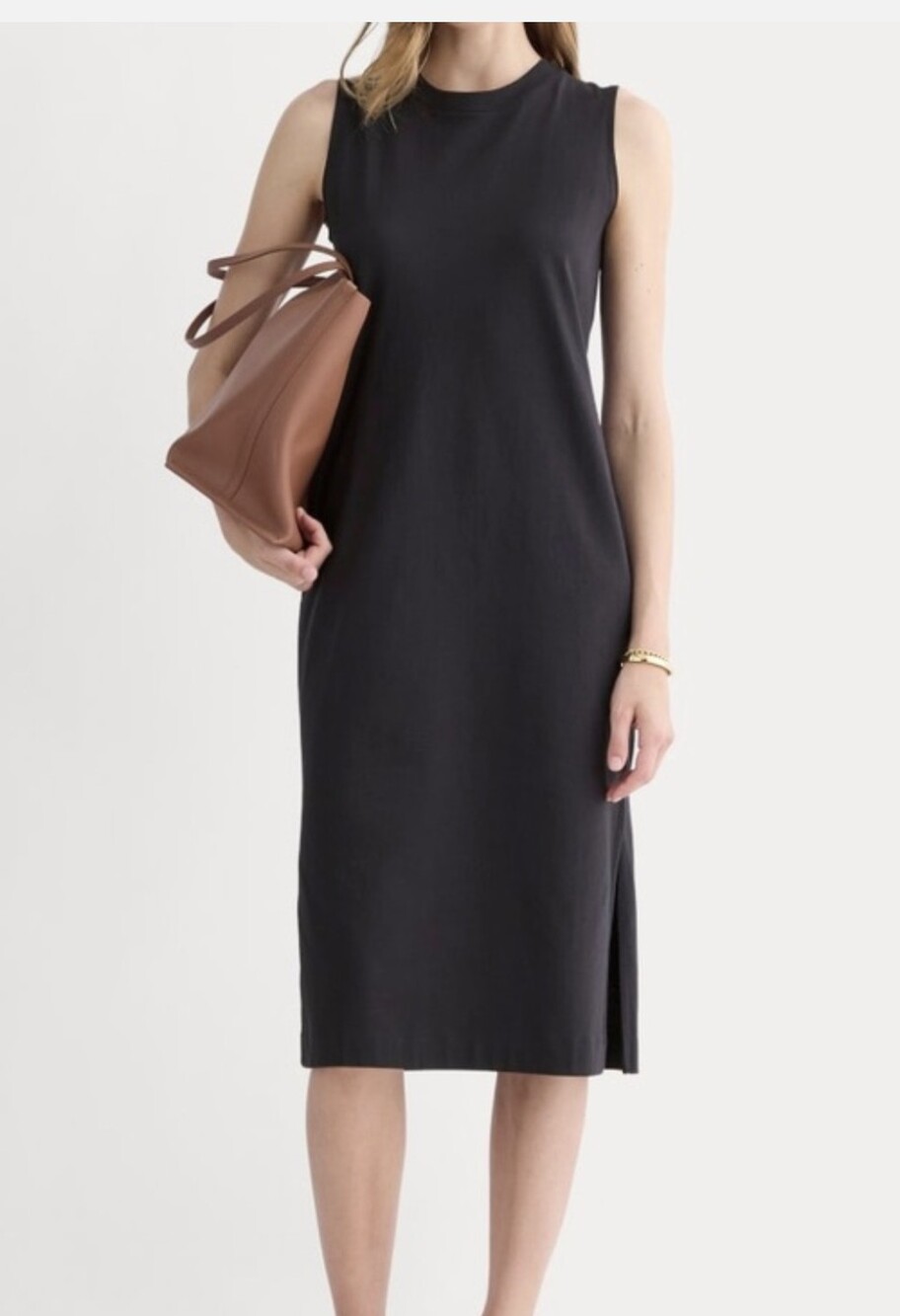 Everlane The Weekend Tank Dress Organic Cotton Midi Large